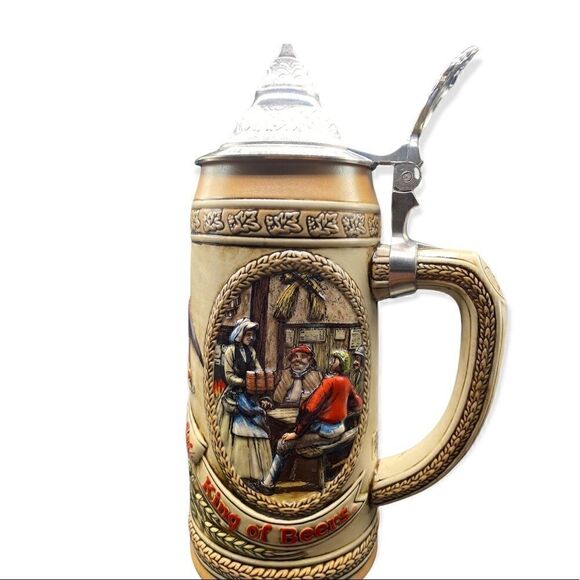 Anheuser-Busch beer stein Limited edition K series tavern scene mug with lid - Picture 4 of 10